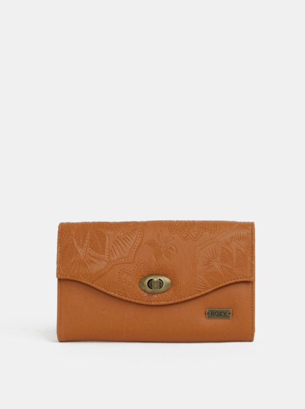 Hnedá peňaženka s jemným vzorom Roxy Motel