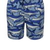 Modré chlapčenské plavky s motívom žralokov Tom Joule