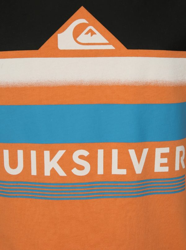Oranžové chlapčenské regular fit tričko s potlačou Quiksilver