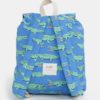 Zeleno-modrý chlapčenský batoh s potlačou krokodílov Cath Kidston