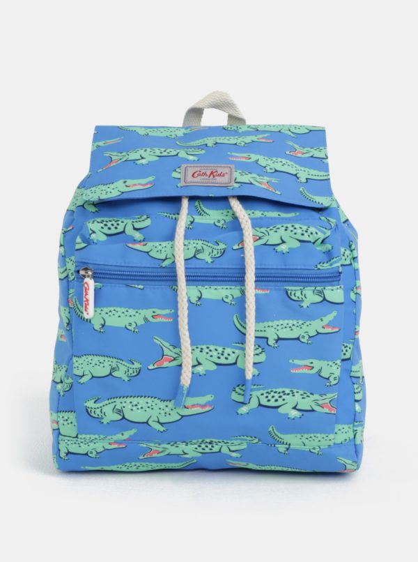 Zeleno-modrý chlapčenský batoh s potlačou krokodílov Cath Kidston