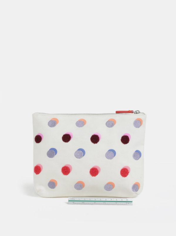 Krémová kozmetická taška s farebnými bodkami Cath Kidston