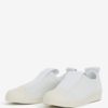 Biele dámske kožené slip on adidas Originals Tubular Superstar