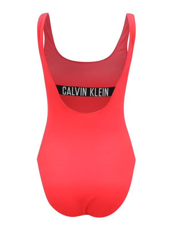 Červené dámske jednodielne plavky Calvin Klein