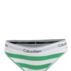 Bielo-zelené pruhované dámske nohavičky Calvin Klein