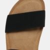 Čierne sandále na kline s elastickými pásikmi OJJU