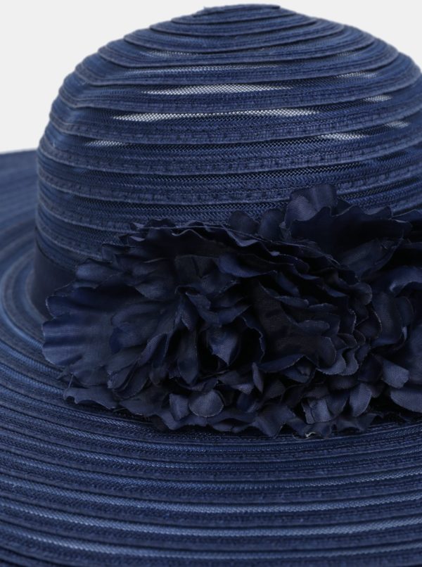 Tmavomodrý klobúk s ozdobnými kvetmi Dorothy Perkins