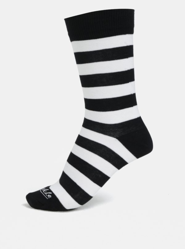 Biele vzorované unisex ponožky Fusakle Triangel
