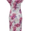 Ružovo-sivé kvetované puzdrové šaty Dorothy Perkins