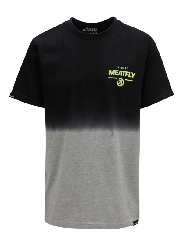 Sivo-čierne pánske tričko MEATFLY Spill
