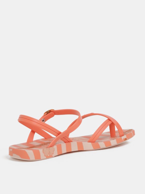 Marhuľovo–oranžové vzorované sandále Ipanema Fashion Sand