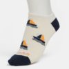 Krémové unisex členkové ponožky Fusakle Na more