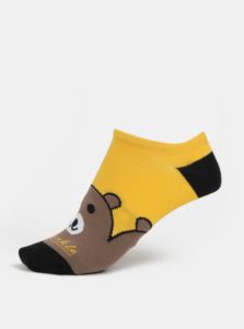 Hnedo-žlté unisex členkové ponožky Fusakle Maco