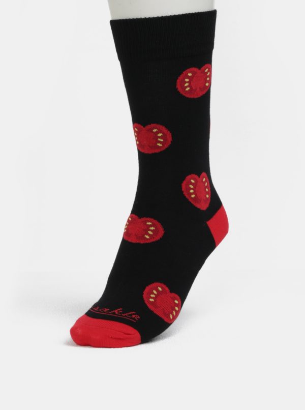 Červeno-čierne unisex ponožky Fusakle Pretlak
