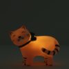 Ružová LED lampa v tvare mačky Disaster