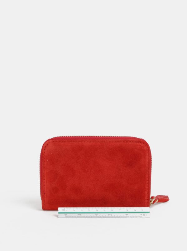 Červená malá semišová peňaženka ZOOT