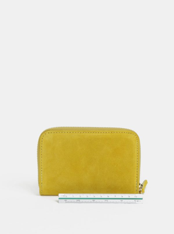 Žltá semišová malá peňaženka ZOOT