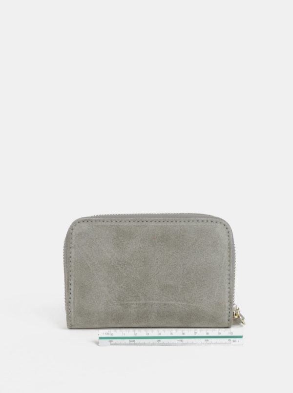 Sivá semišová malá peňaženka ZOOT