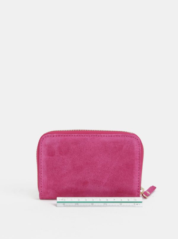 Ružová semišová malá peňaženka ZOOT