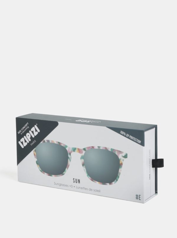 Zelené vzorované slnečné okuliare IZIPIZI #E
