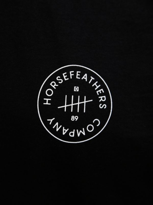 Čierne pánske tričko s potlačou Horsefeathers Five