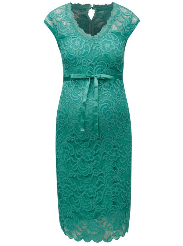 Zelené čipkované tehotenské šaty Mama.licious New Mivana