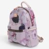 Ružový kvetovaný batoh s koženými detailmi Liberty by Gionni Fleur