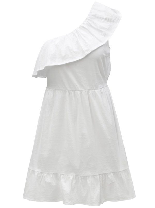 Biele asymetrické šaty VERO MODA Sia