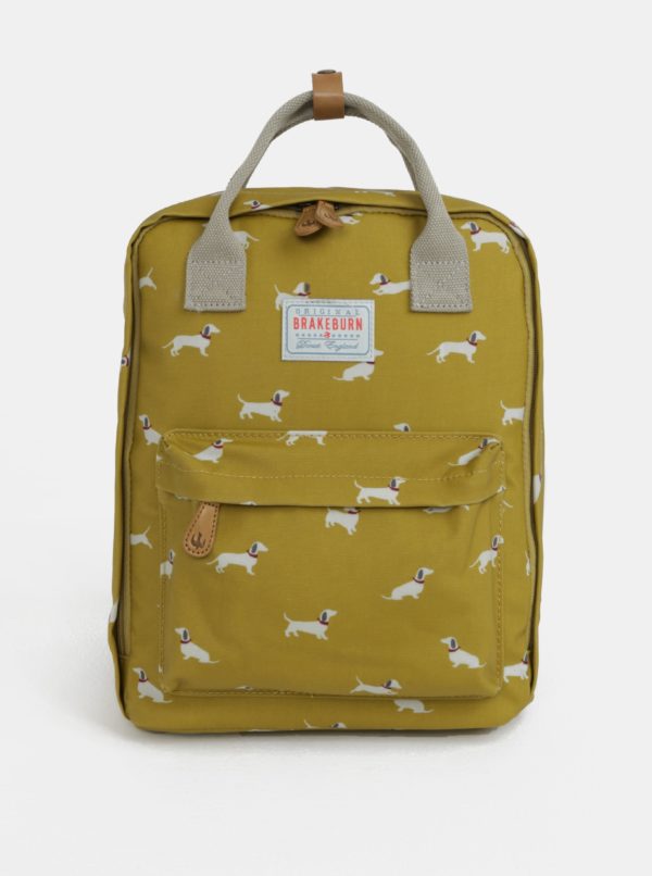 Žltý batoh s motívom psíkov Brakeburn