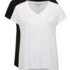 Súprava dvoch tričiek v bielej a čiernej farbe simply be.