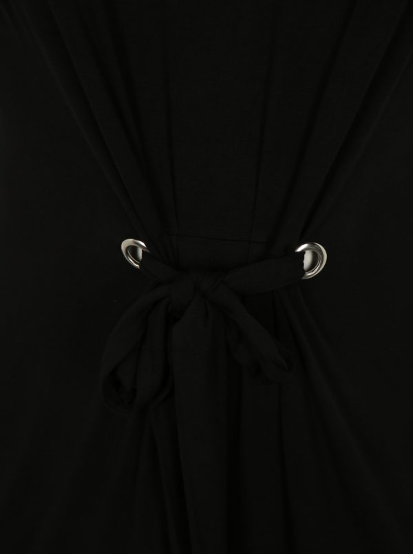Čierne šaty so zaväzovaním v páse simply be.