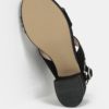Čierne sandálky v semišovej úprave na podpätku Dorothy Perkins