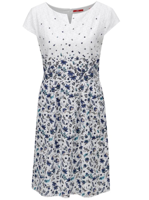 Modro-biele kvetované šaty s.Oliver