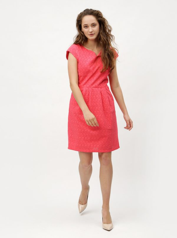 Ružové šaty s vyšívaným vzorom s.Oliver