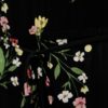 Čierne kvetované maxišaty s gumou v páse Dorothy Perkins Petite