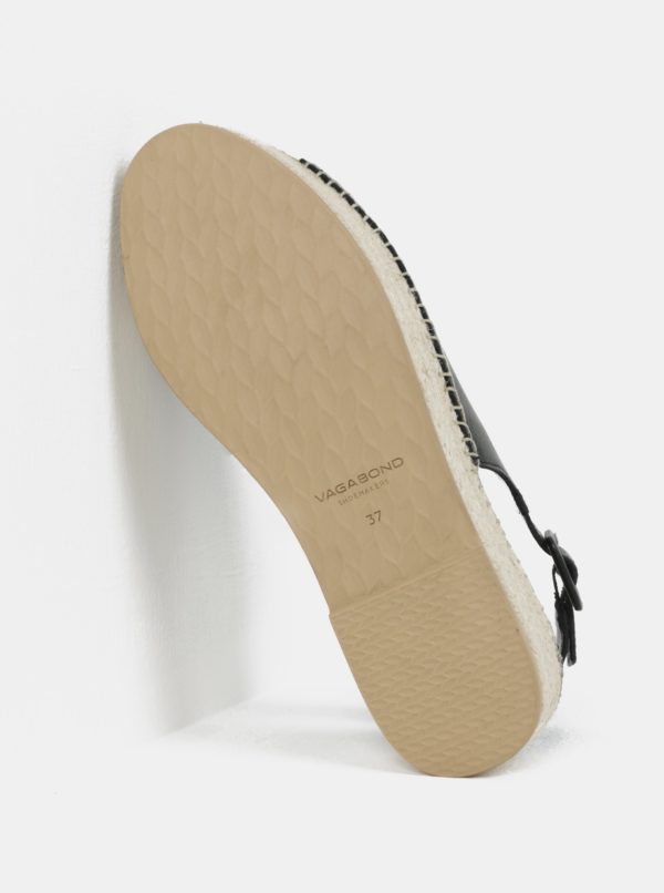 Čierne dámske kožené sandále na platforme Vagabond Celeste