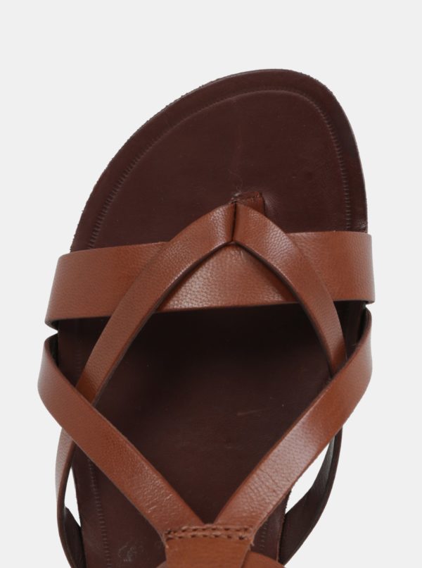 Hnedé dámske kožené sandále Vagabond Tia