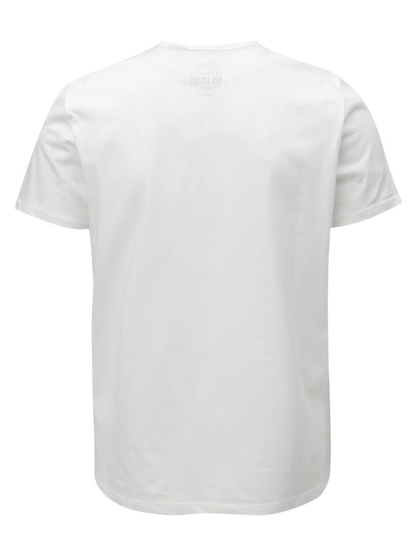 Biele pánske slim fit tričko s potlačou s.Oliver