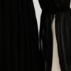 Čierne pruhované šaty s volánmi THAÏS & STRÖE