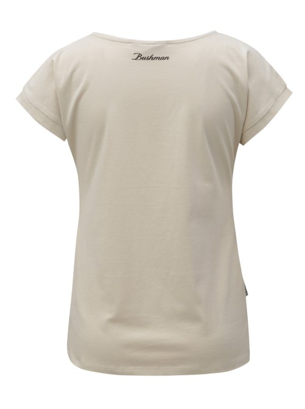 Béžové dámske tričko s potlačou BUSHMAN Cala