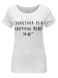 Biele dámske tričko s potlačou ZOOT Together