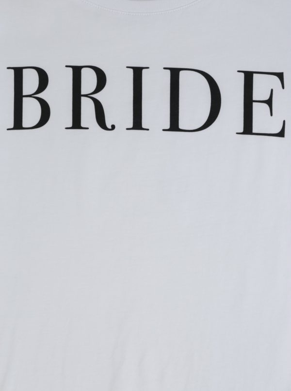 Biele dámske tričko s potlačou ZOOT Bride