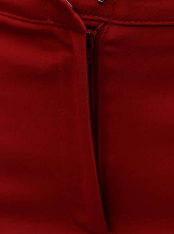 Červené slim nohavice s gumou v páse Ulla Popken