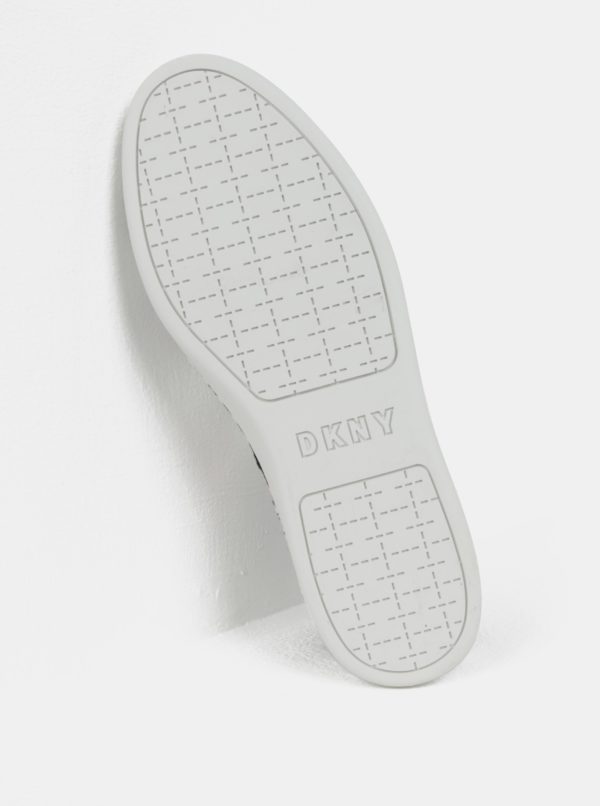 Biele kožené vzorované slip on DKNY