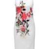 Biele kvetované puzdrové šaty M&Co Oriantal
