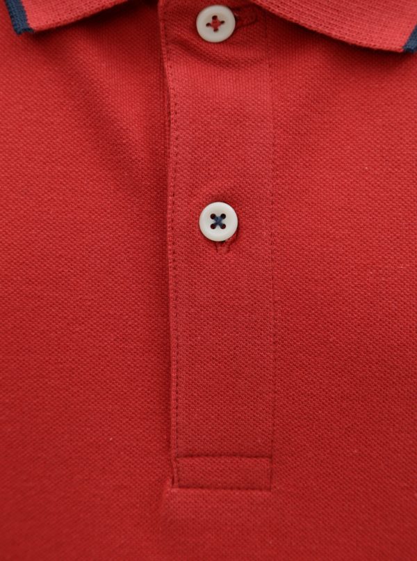 Červená polokošeľa s logom Jack & Jones Retro Jack