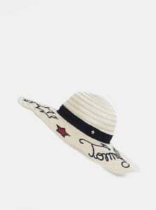 Krémový dámsky klobúk s výšivkami Tommy Hilfiger