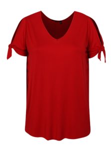 Červené tričko s krátkym rukávom Dorothy Perkins Curve