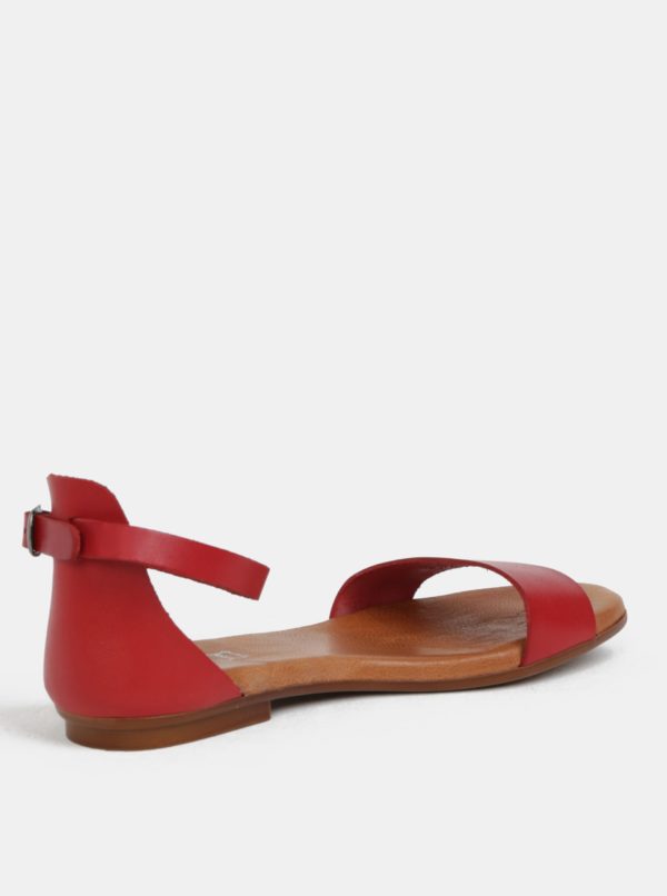 Červené kožené sandále OJJU