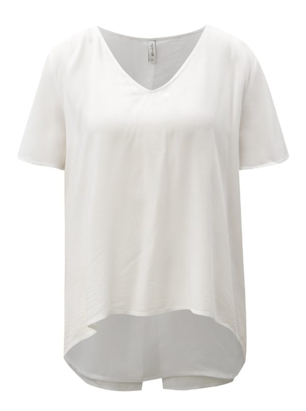 Biele tričko s prekladanou zadnou časťou Blendshe jamiro